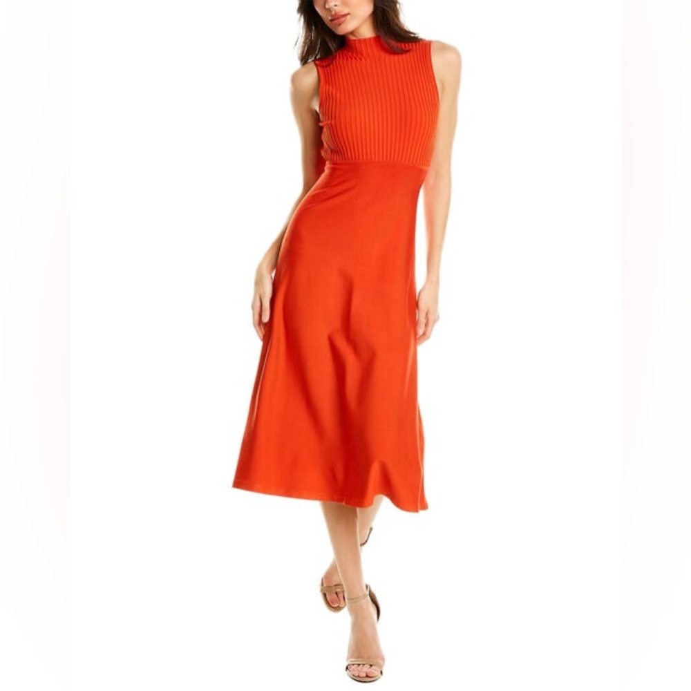 Theory compact ribbed dress mock neck P